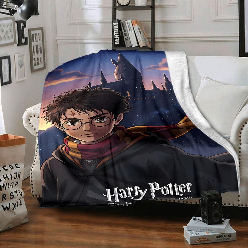 1pc Hogwarts Castle Blanket Lightweight Flannel Throw For Sofa, Bed, Travel, Livingroom, Office, Couch, Chair, And Bed