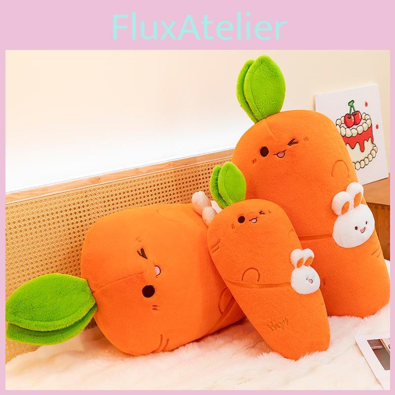 Carrot Plush Rabbit With Long Strap Kids Sleeping Pillow Cuddly Decor Home