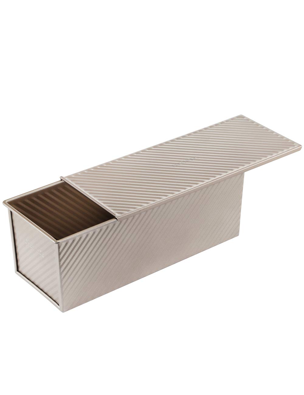 

CHEFMADE Commercial 1000g Large Bread Pan with Lid, Ripple Pattern, Bakeware, Non-stick Bread Case