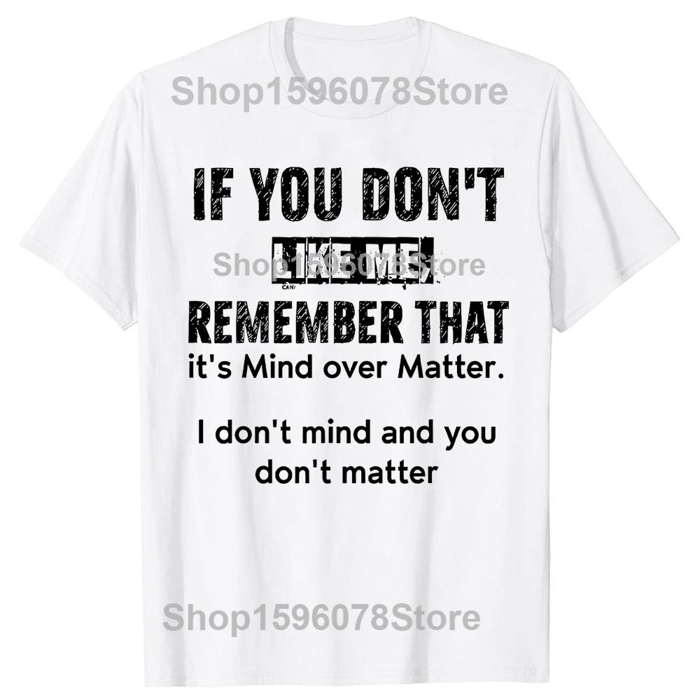 Смешная футболка «Сила мысли над материей» Летняя одежда для мужчин и женщин Модные футболки Хлопок Короткий рукав Оверсайз Свободная футболка Топы S