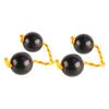 2Pcs African Rhythmic Ball Adjustable Black Comfortable African Shaker Rattle Ball for Entertaining