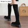 Winter Stretch Sock Women's Over The Knee Boots Fashion Thick Heels Long Bootties Woman Largas Booties