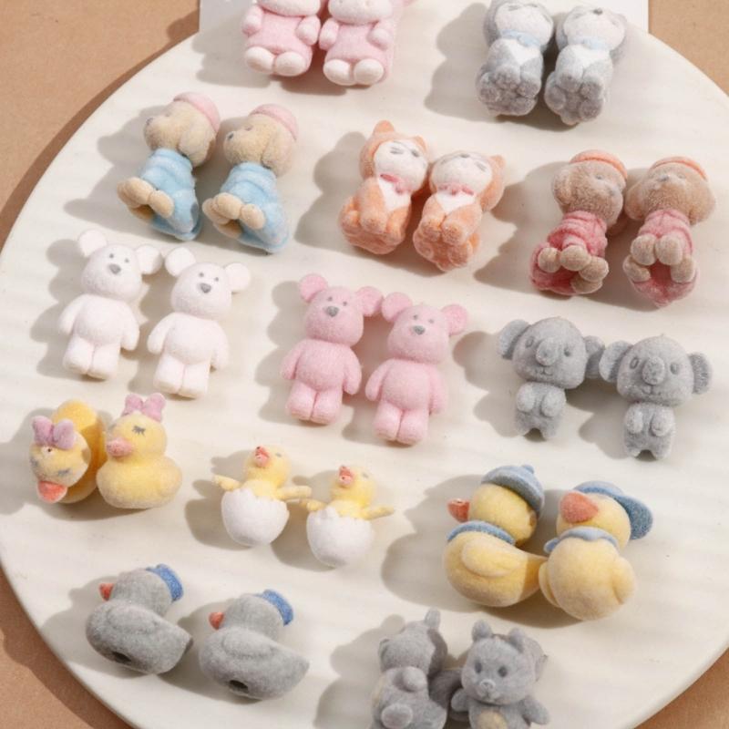 Cute Cartoon Bear Duckling Broken Shell Chicken Dog Plush Doll Pendant Jewelry