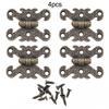 4pcs Zinc Alloy Hinge Antique Hinge Furniture Hardware Accessories