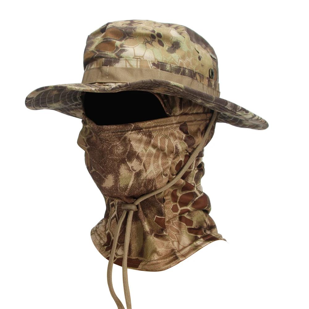 2-Pack Wide Brim Sun Hat & Balaclava Set, Men's Boonie Cap for Fishing, Hiking, Camping, UV Protection Outdoor Gear