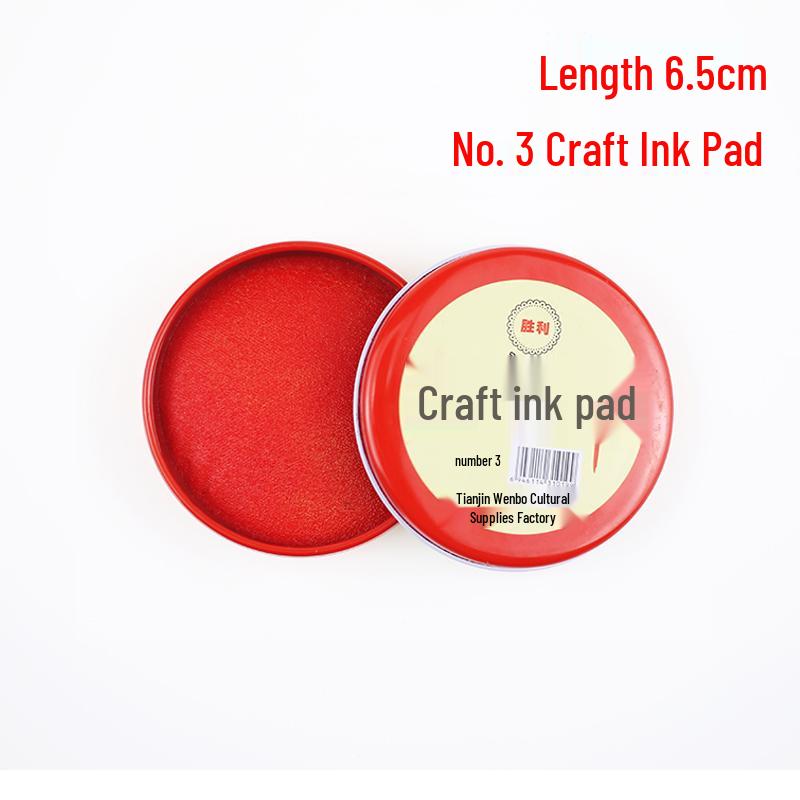 Tampone Inchiostro Rosso a Essiccazione Rapida in Scatola di Ferro per Artigianato con Timbri - Disponibile in Formati Grande, Medio, Piccolo