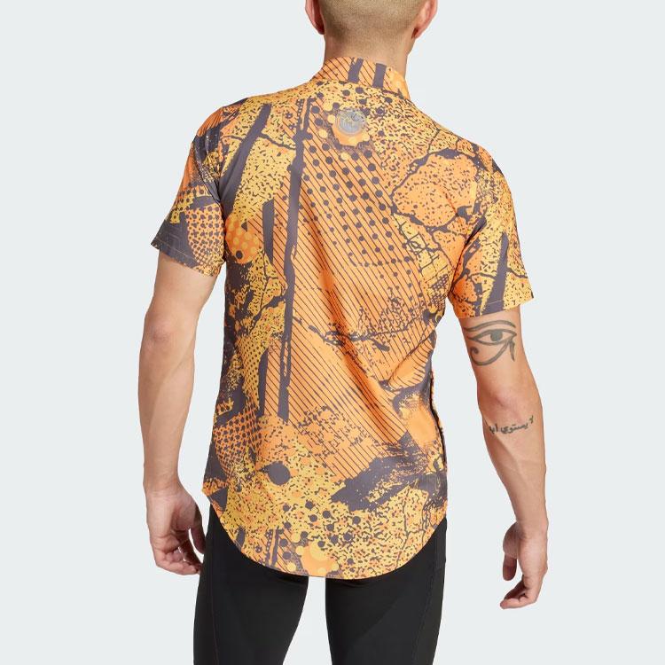 New Adidas Free Shipping With AdiClub Trackstand Stenciled Art Cycling Shirt Gender Neutral IN4562