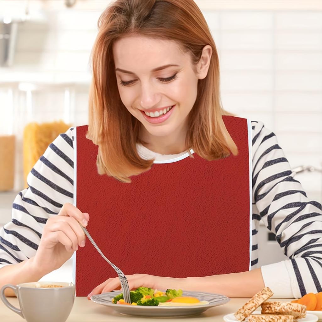 1 st vuxenhaklapp för matning och vård, mjuk och lätt daglig vårdförkläde, nödvändigt hjälpmedel för äldre under måltid och återhämtning