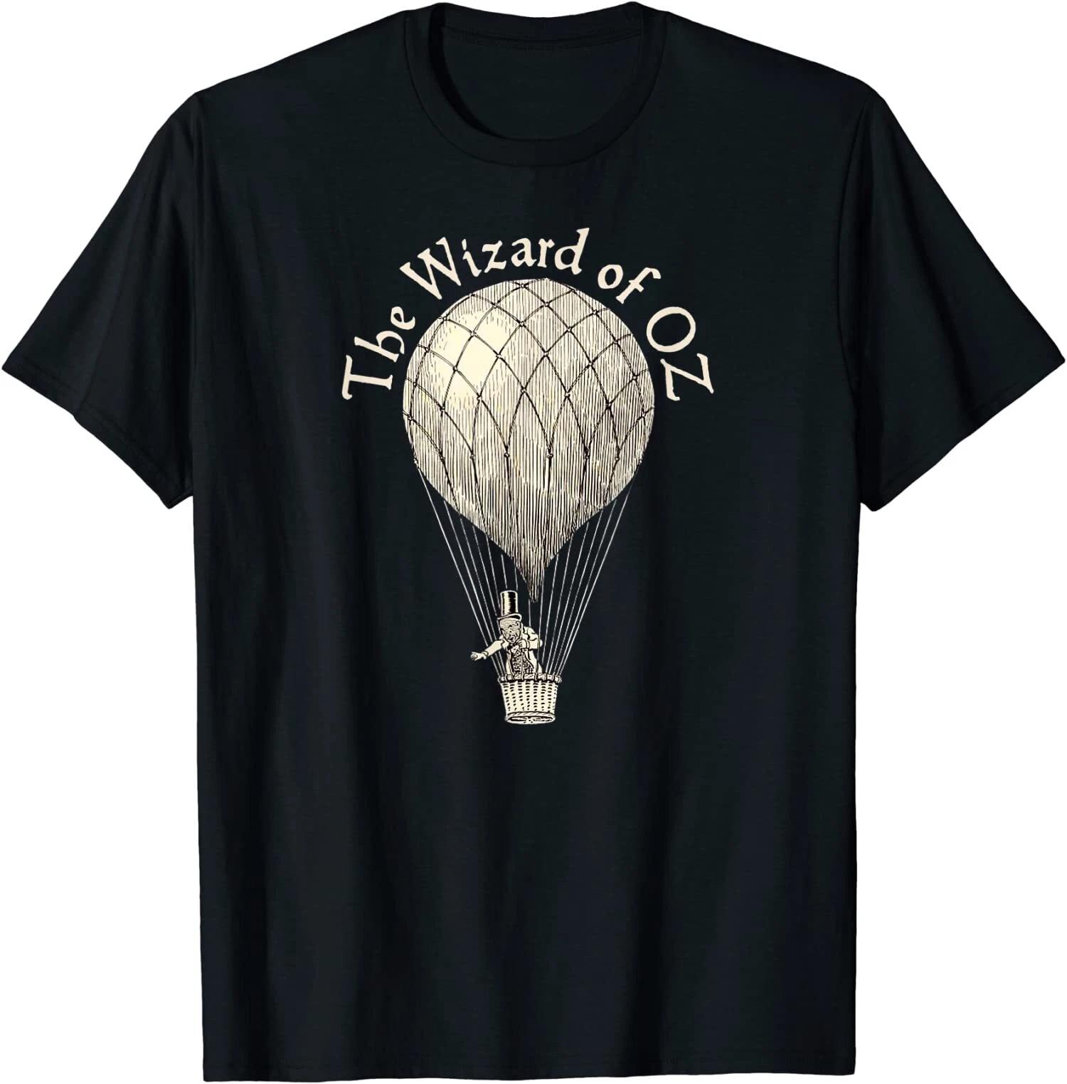 Vintage Wizard of OZ, Art Retro Hot Air Balloon T-Shirt XS