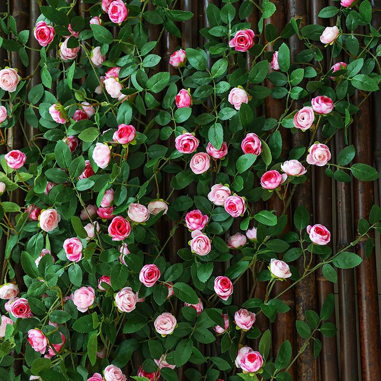 Rose Vine Faux Flower Garland for Air Conditioner, Ceiling, and Wall Decoration