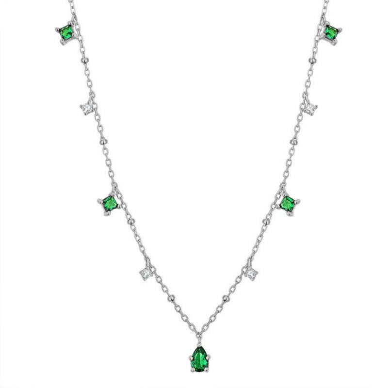 Elegant S925 Sterling Silver Water Drop Necklace - Women's Luxury Niche Design Choker with a Simple, Trendy Style.