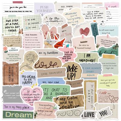 50 New Styles of Retro Fragment Text Graffiti Stickers Decorate Guitar Notebook Suitcase DIY