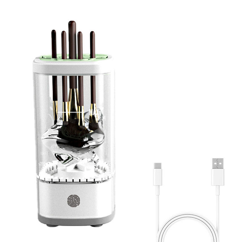 2024 Best Sell Portable Automatic Spinning USB Cosmetic Electric Makeup Brush Cleaner Ultrasonic Automatic Glasses Cleaner 300ml&Corrugated Box