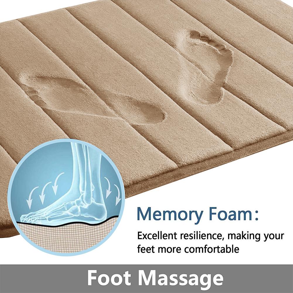 1/2/3Pieces Memory Foam Bathroom Mat Set Non-slip Bath Mat Super Absorbent Water Bathroom Floor Mat Machine Washable Toilet Rug