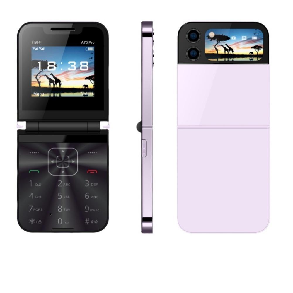 Skládací telefon Mini Skládací Vyklápěcí Telefon Tlačítko pro Starší Osoby 2G Funkční Stroj Personalizovaný Náhradní Stroj