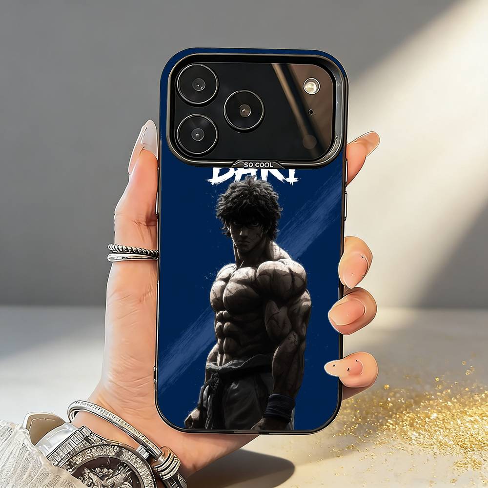 Anime B-Baki H-Hanma Phone Case For iPhone17,16,15,14,13,12,11,Pro,MAX White Matte Shockproof Cover