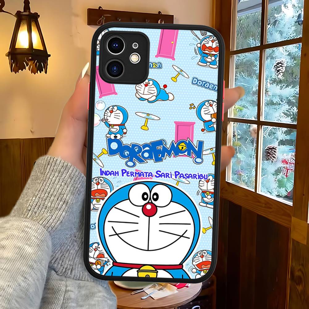 Cartoon D-Doraemons For IPhone Air 16 15 14 Plus 13 12 11 Pro Max Matte Cover Jelly Shockproof Phone Case
