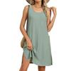 Womens Summer Dress With Pockets In Knit Fabric For Casual Office Wear