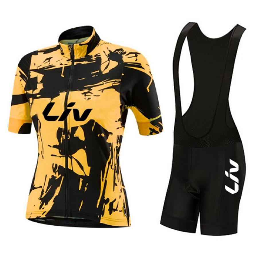 Women Short Sleeve 2026 Summer Breathable Cycling Suit Set Road Bike Jersey Set BIB Gel Shorts Sport Suit Female Bicycle Clothes MTB Dress