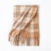 Womens Plaid Scarf Faux Cashmere Long Shawl Winter Warmth Neck Protection Commute