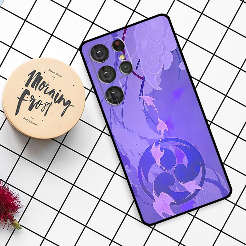 Genshin Impact Raiden Shogun Case For Samsung Galaxy S25 Ultra S23 S22 S21 S20 S24 Ultra S9 S10 Plus S25 FE Phone Cover