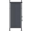 Markiza wolnostojąca, Regulowana długość, Montaż bez wiercenia, Rama aluminiowa, 1,2 x 2,2-3,1 m, Ciemnoszara