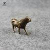 Mini Portable Retro Brass bull wall street Statue Sculpture Hand Toy Gift Keychain Ornament Home decoration ornaments Home Decor