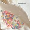 50Pcs Kawaii Star Heart Nail  3D Pearlescent Colorful Peach Heart Star Nail Charms Cute Nail Decoration