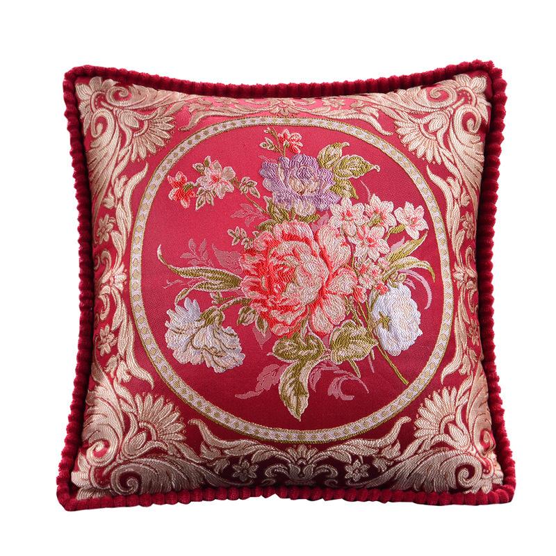 48x48cm 1pcs European Jacquard Pillow Cover Car Bedroom Home Theme Decoration Pillowcase Soft and Wear-resistant Square Sofa Waist Cushion Covers