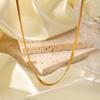 Blade Chain O-shaped Spring Clasp Pendant Necklace for Women, Unique Minimalist High-end Snake Chain