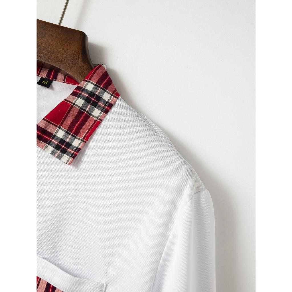 Neues Herren einfarbiges Collage-Taschen-Revers-Reißverschluss-Alltags-Freizeit-Kurzarm-Poloshirt