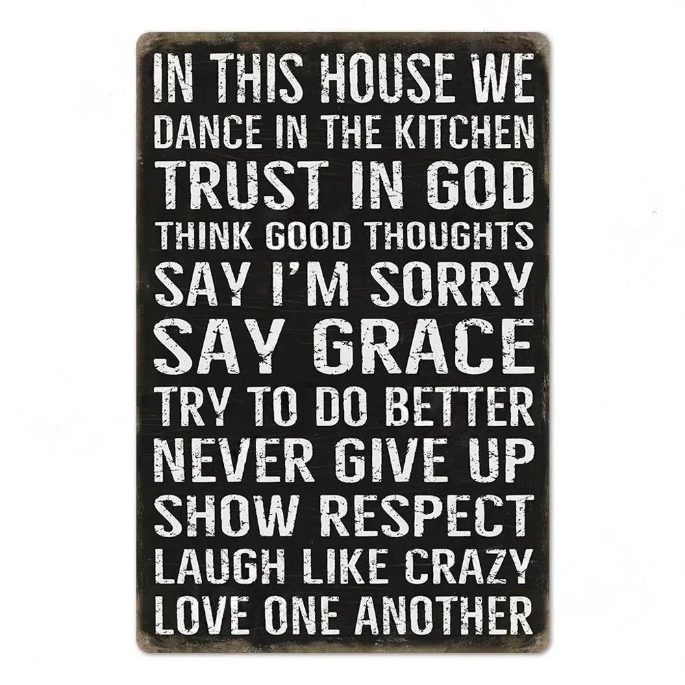Sentence Vintage Plaque Metal Tin Signs Posters Decor Retro Wall Art Room Decoration for Home Family Bar Club
