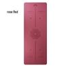 Longchan Natural Rubber Non-Slip Yoga Mat with Alignment Lines