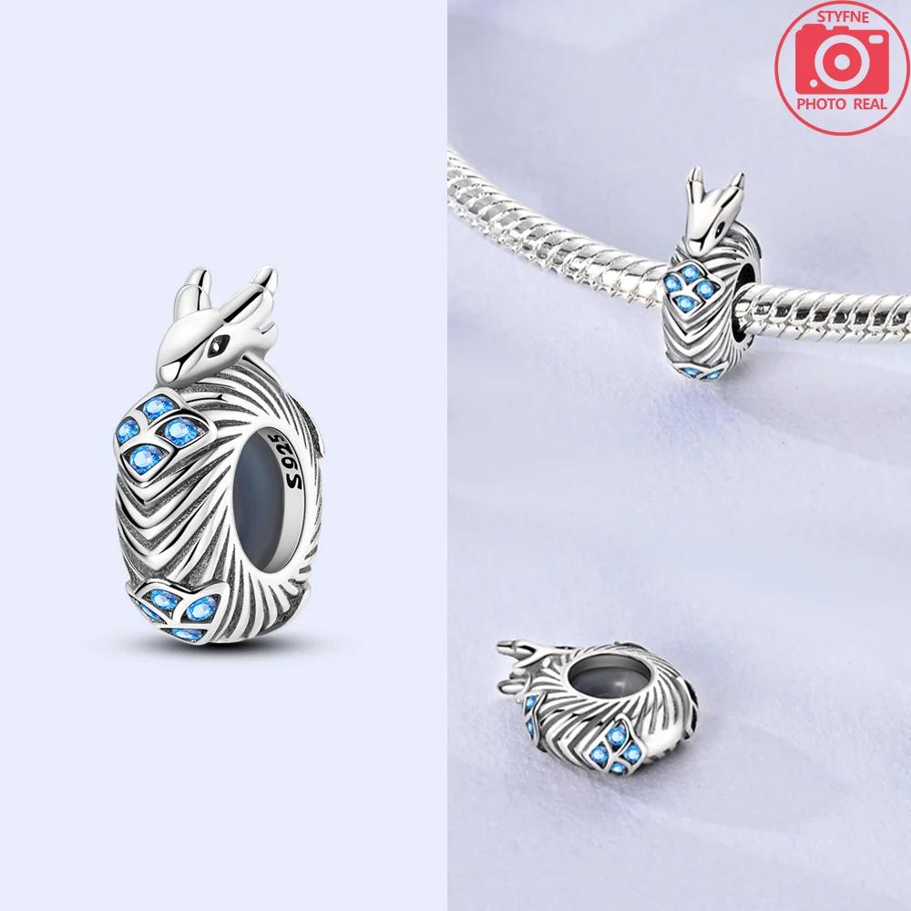 Original Marine Animals Blue Fish Pink Octopus Charms Beads Copper Fit Bracelet Jewelry Women'S Accessory Diy Gift