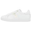 EA7 Color Block Logo Round Toe Lace-Up Flat Tennis Casual Sneakers 2.7cm Low-Top Unisex Sneakers White 7X000332AF10848M0015