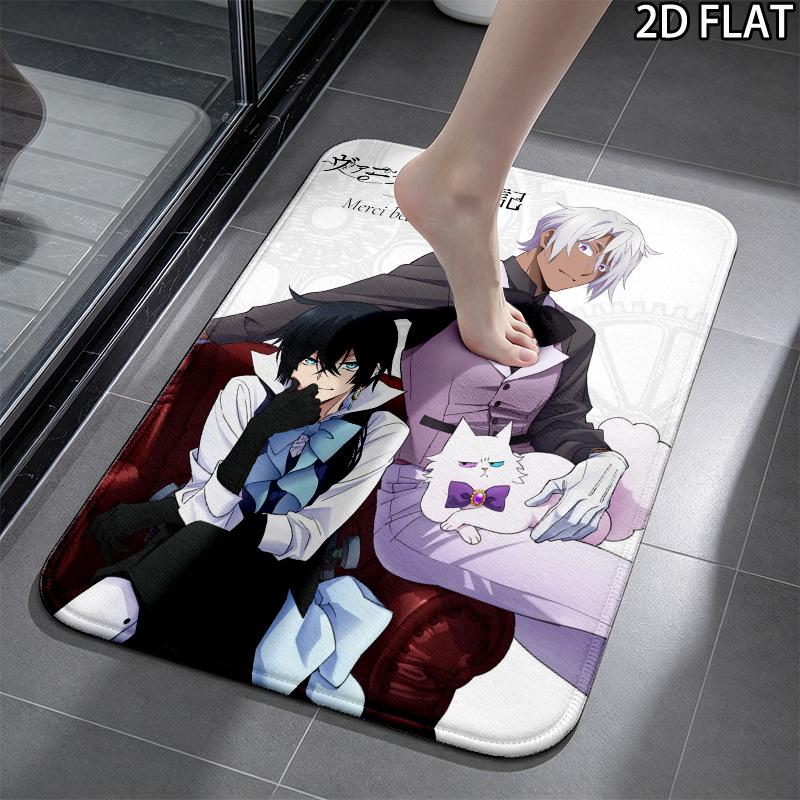 3Pcs Flannel Toilet Mat Set MTSJTvanitas'S Journal Bathroom Rug Bath Carpet Non Slip Home Decor