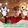Lenwen 6 Pcs Valentines Day Gifts for Kids Hand Puppets Bulk with Working Mouth 10 Inches Plush Animal Hand Puppet Toddler Plush Toys for Classroom