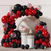 Nieuwjaar Ballonnen Slingers Zwart Rood Confetti Ballonboog Kit Verjaardagsfeest Babyborrel Bruiloft Decoratie Afstudeer Decoratie