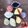 Inkstone Ceramic Brush Holder & Pen Rest with Water Dish for Study Use