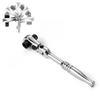 1/4" Mini Drive Flexible Head Ratchet Wrench 2in1 Chrome Vanadium Steel Reversible Quick Release Screwdriver Socket Repair Tool
