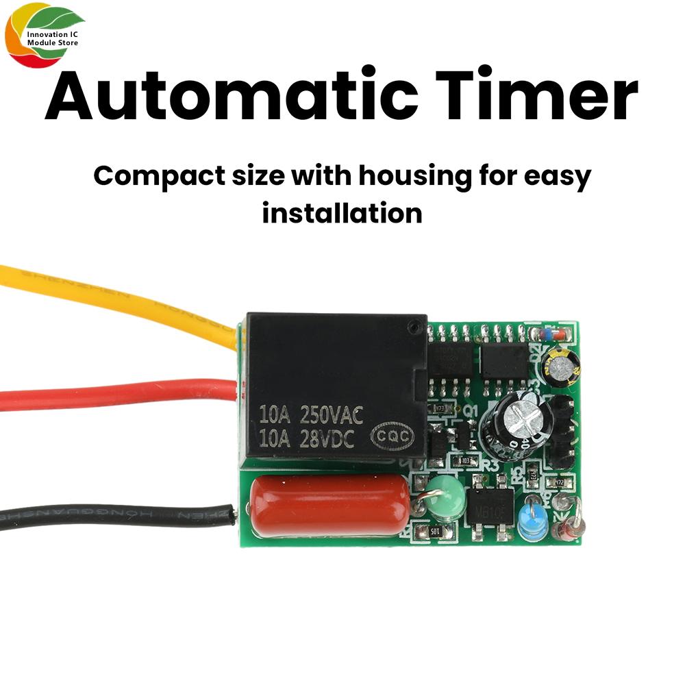 220V AC Power On Delay Switch Module Automatic Timer Relay With Housing For Lighting Appliances