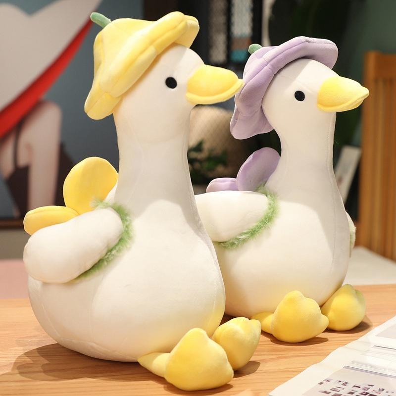 Cute Yellow Duck Plush Toy With Hat Perfect For Kids' Birthdays