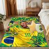 Glücklicher Fußball Neymar Reise Teppich Spiel Teppich, Fußmatte für Schlafzimmer Wohnzimmer Eingangsbereich Teppich, Wohnkultur Idee Geschenk für Weihnachten Geburtstag