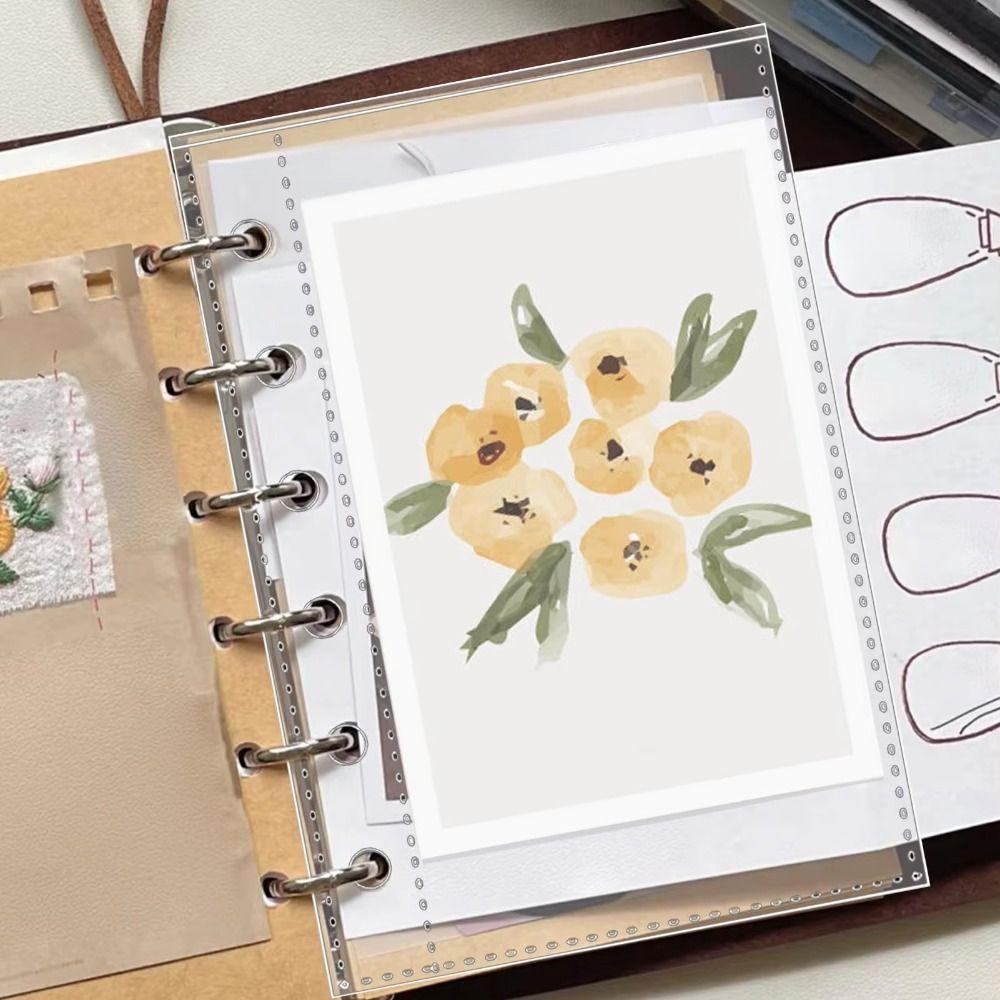 Standard Binders A7 A7 Binder Pages Clear 6-Ring Card Protector Sleeves Transparent Pages