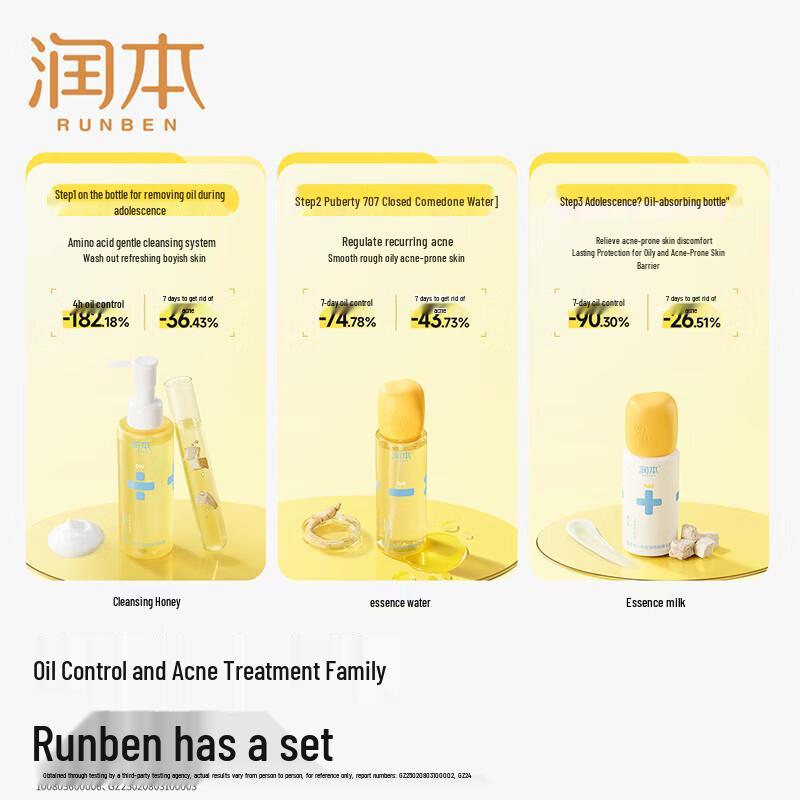 RUNBEN Youth Oil Control Acne 3-Piece Skincare Set