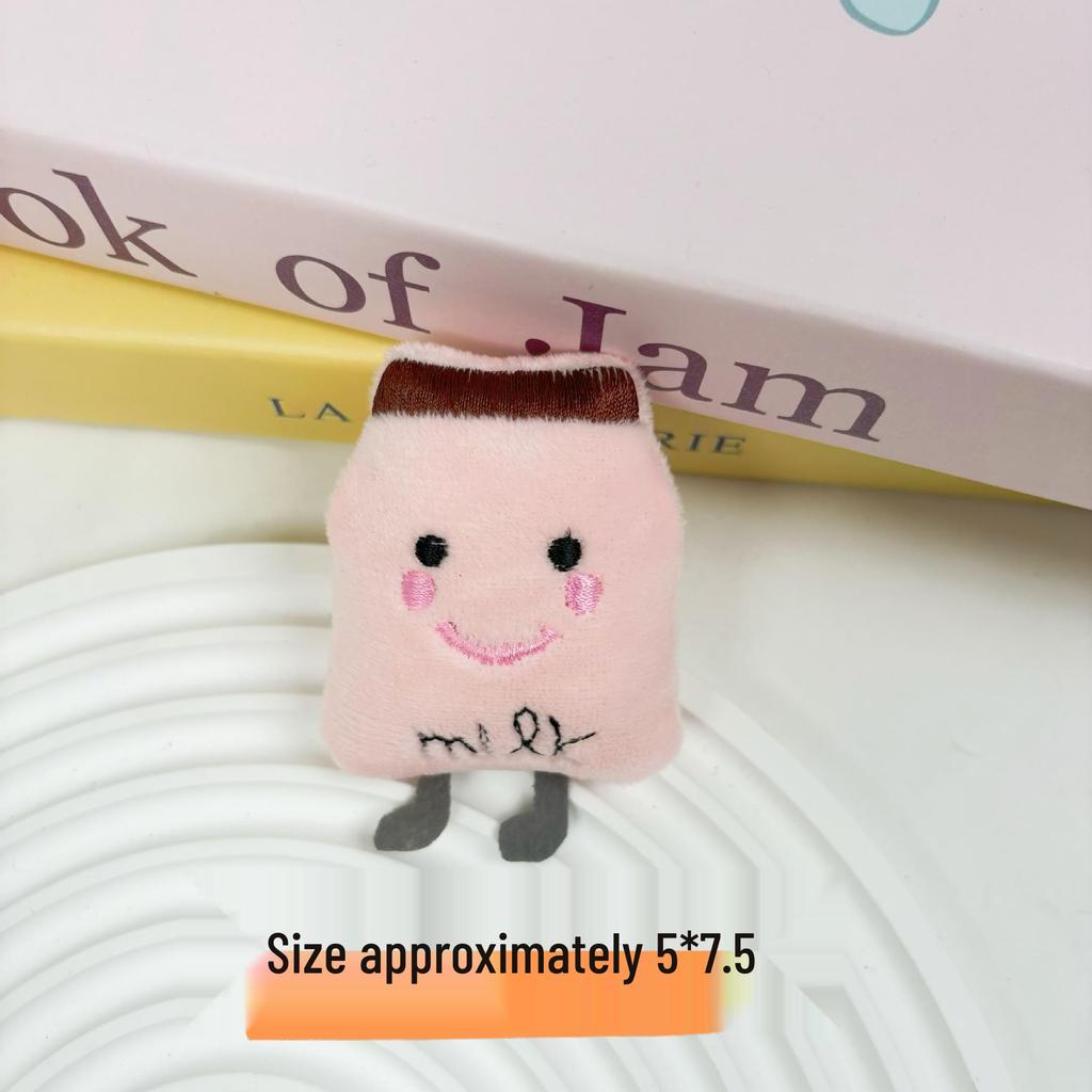 Cartoon Plush Bread Toast Brooch & Hair Accessories Set