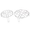 2pcs Kitchen Stainless Steel Tripod Egg Steamer Rack Egg Steaming Rack