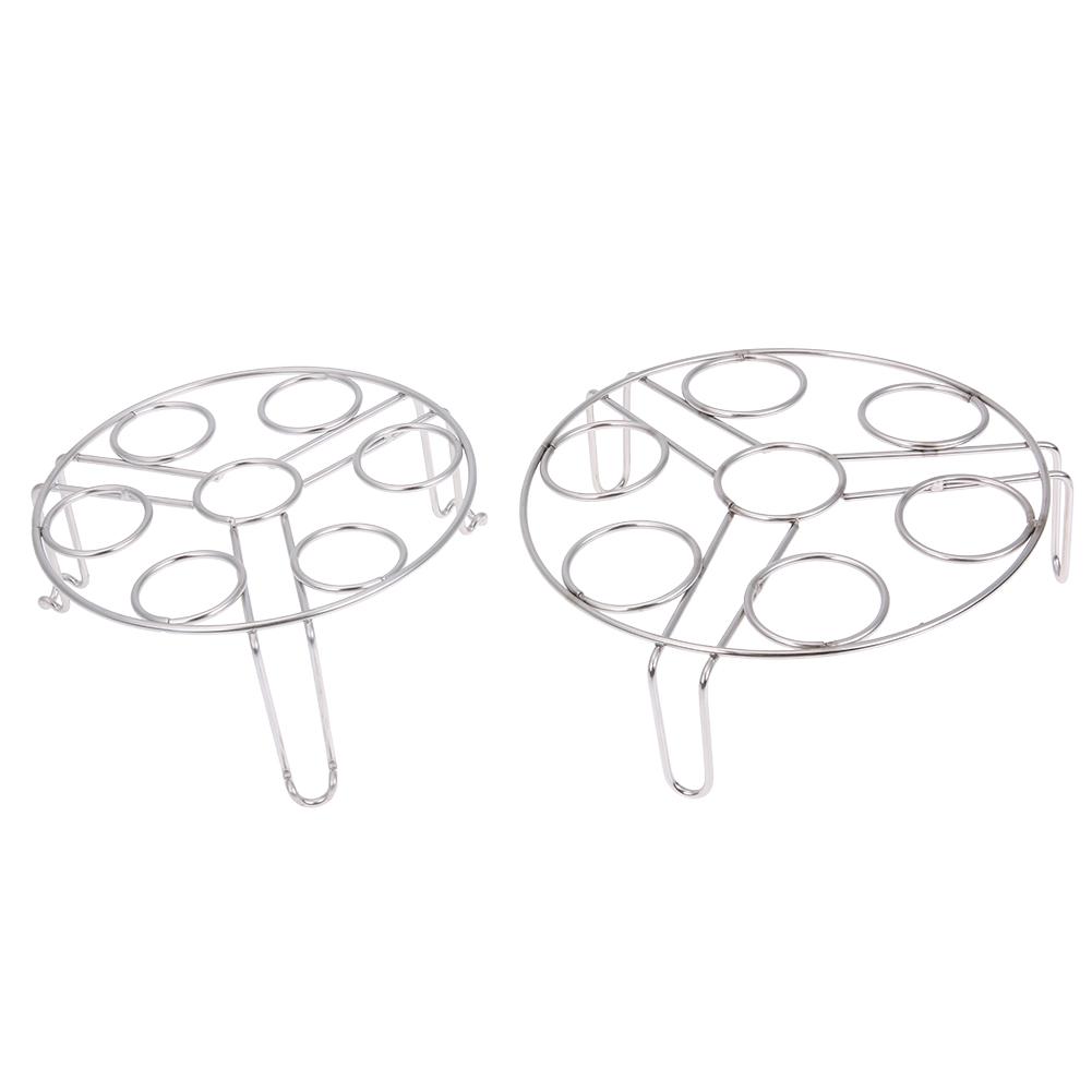 2pcs Kitchen Stainless Steel Tripod Egg Steamer Rack Egg Steaming Rack
