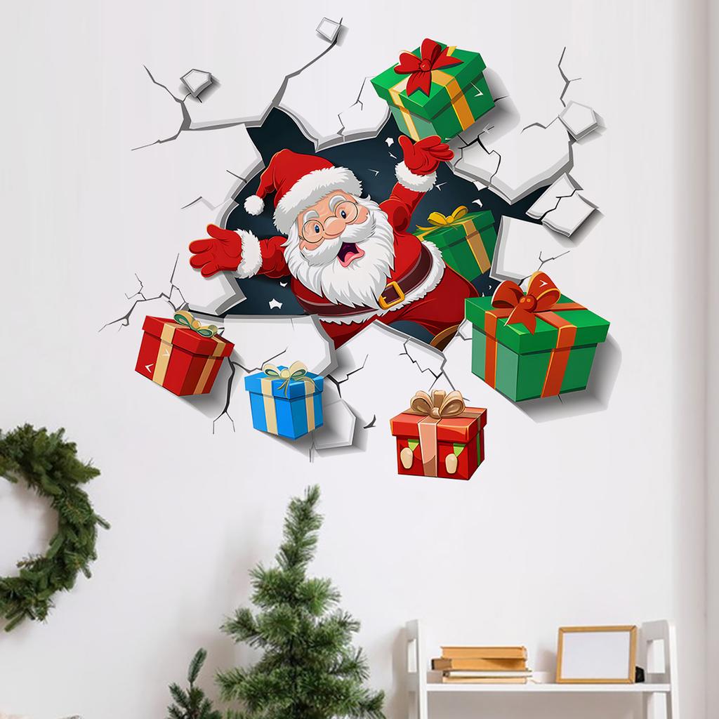 Christmas Wall Stickers Visual Effect Gifts Living Room Wall Decoration Stickers Wallpaper