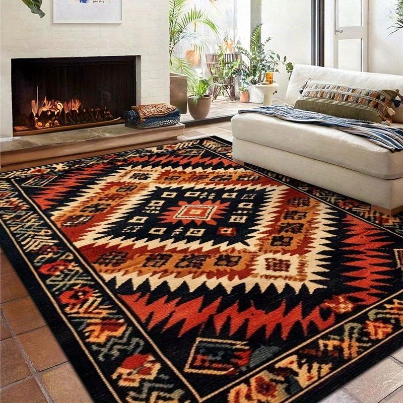 Retro Ethnischer Stil Teppich Wohnzimmer Sofa Couchtisch Kissen Schlafzimmer Bettdecke Heimdekoration Marokkanischer Teppich Großer Teppich